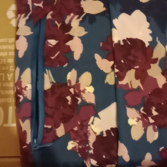 Active High Waist Tummy Control Leggings Ninfee Print (water lily) X large, NW - Picture 13 of 15